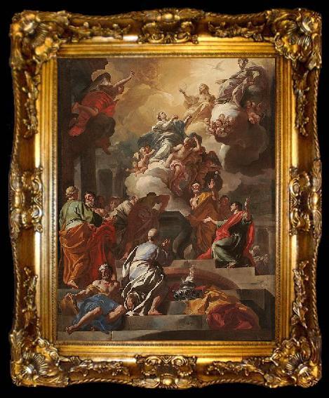framed  Francesco Solimena LAssomption et le Couronnement de la Vierge, ta009-2